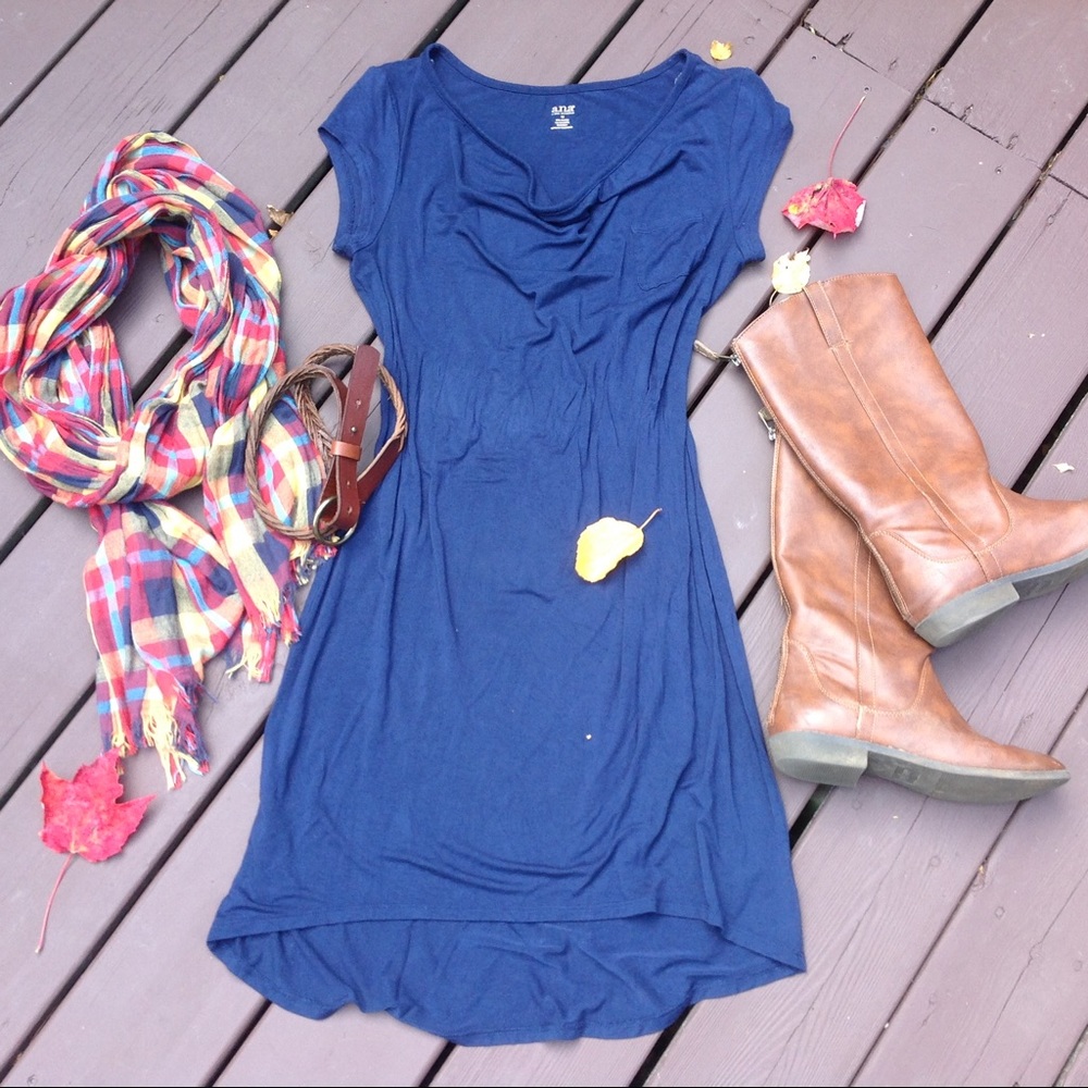 a.n.a Navy Blue T-shirt dress size Medium